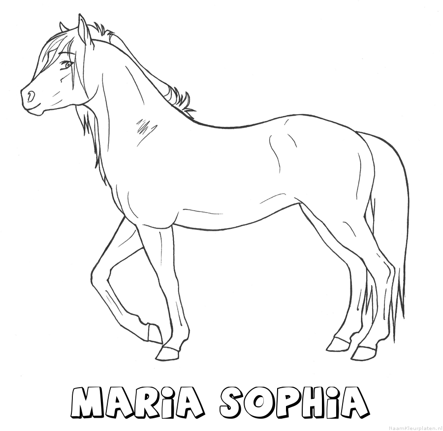 Maria sophia paard kleurplaat